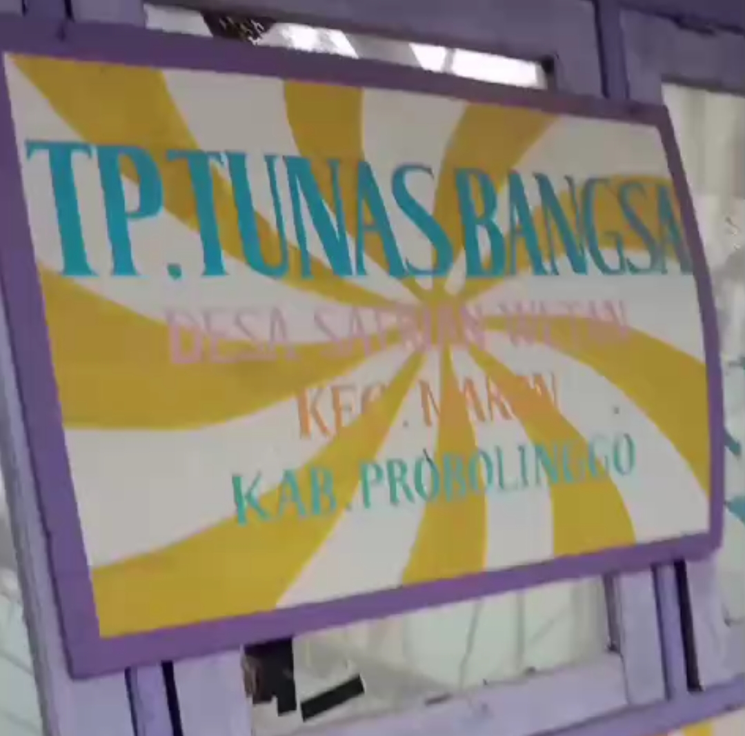 TK Tunas Bangsa di Desa Satreyan Wetan lll Kecamatan Maron Ambruk, Hancur Yang di Bangun oleh PNPM