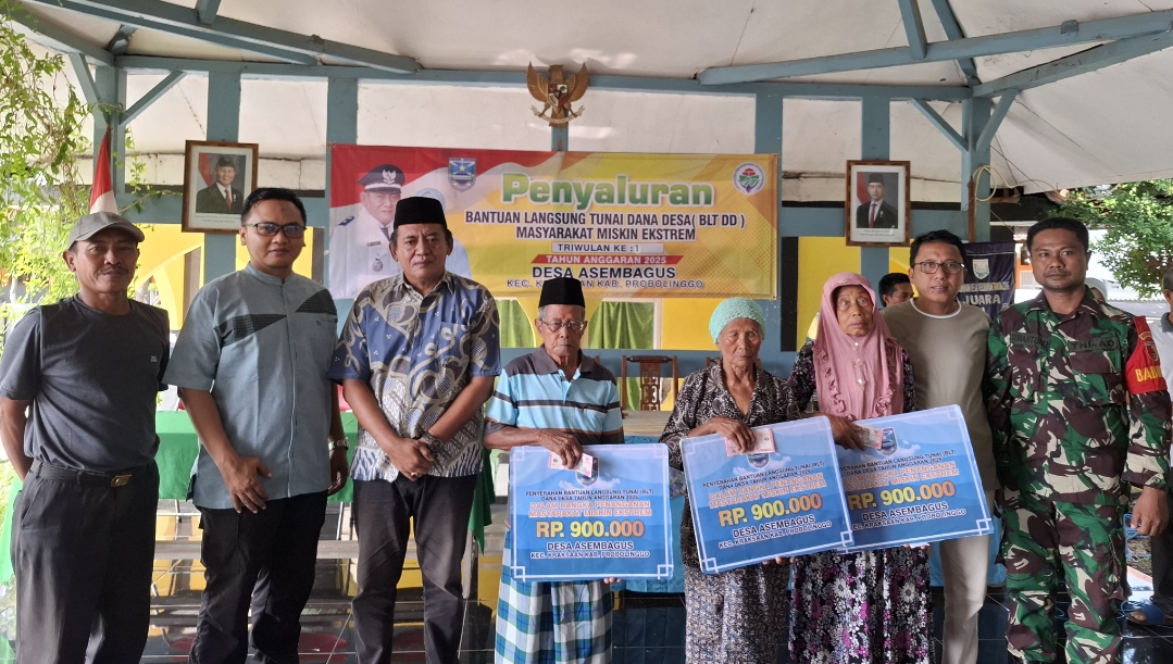 Penyaluran bantuan tunai ( BLT -DD ) Extrem TRIWULAN 1 TAHUN ANGGARAN 2025 . desa asembagus kecamatan kraksan