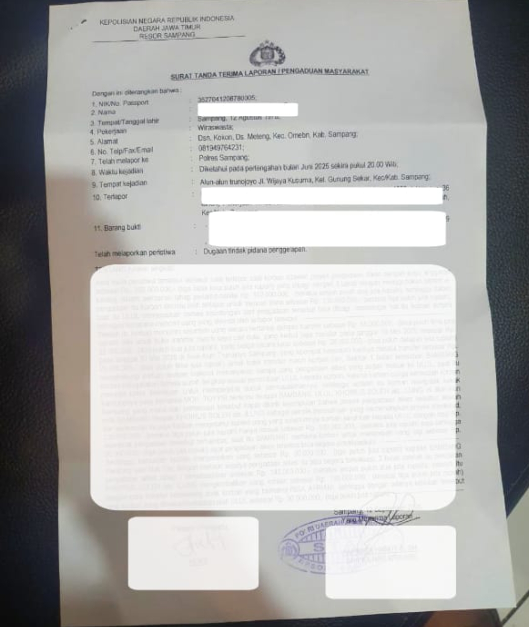 Dugaan Belum Genap Satu Bulan, Pengurus MCS Terseret Kasus Penipuan