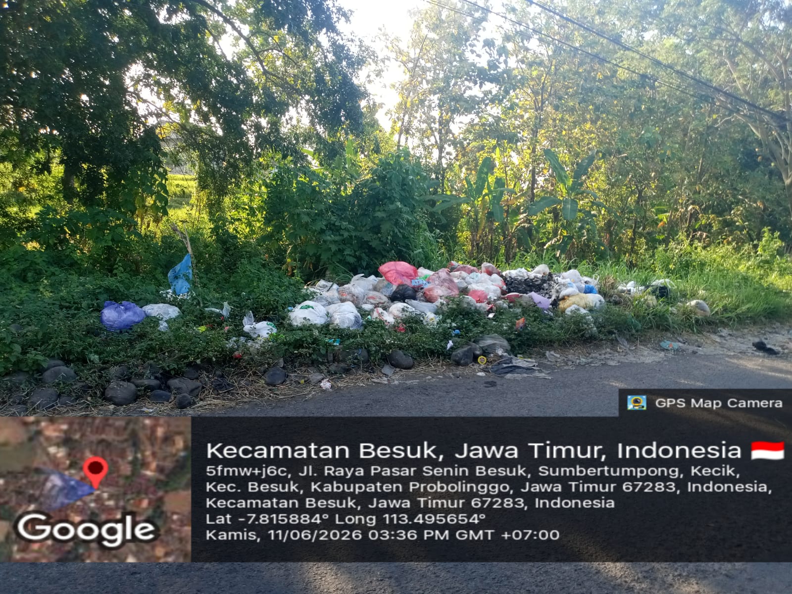 Viral! TPS Liar Muncul di Jalur Kabupaten Besuk–Pakuniran, Sampah Berserakan, DLH ke Mana? Ngeding!