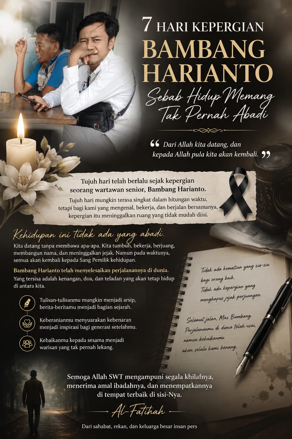 Tujuh Hari Kepergian Bambang Harianto: Sebab Hidup Memang Tak Pernah Abadi